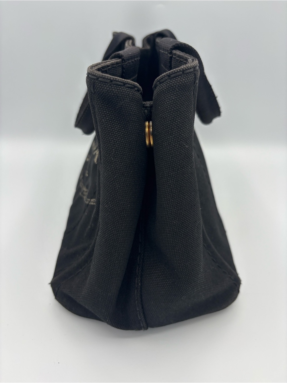Prada Canapa Black Canvas Tote - Authentic - Picture 3 of 15